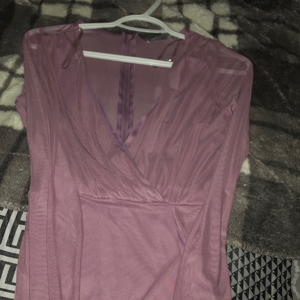 Long sleeve beautiful lavender dress